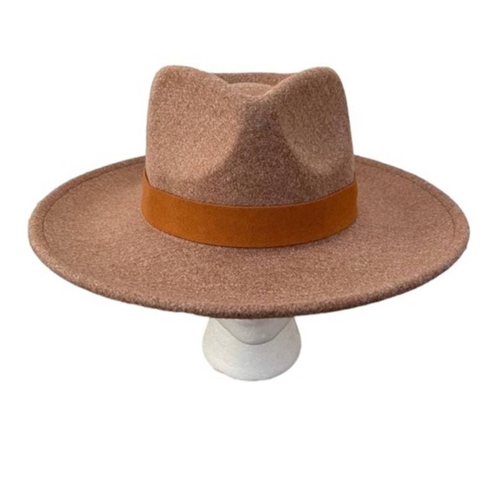 Boho Treasure & Bond Brown LT Heather Combo Felt Hat Wide Brim | NWT